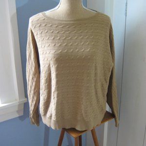 Camel Cable Lands End Sweater